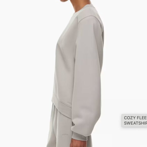 Aritzia Sweatfleece Boyfriend Shoulder Pad Sweatshirt - Gray - Picture 5 of 5